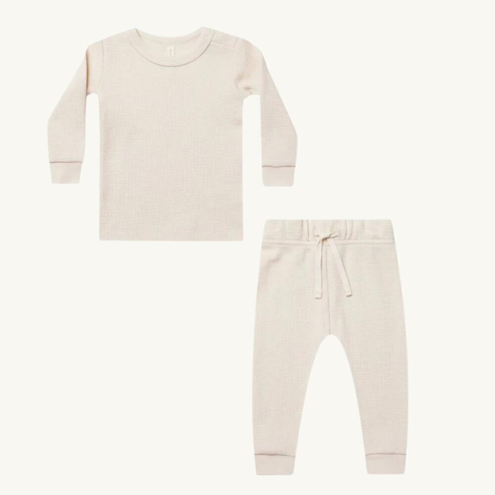 NWT - Quincy Mae waffled top + legging set, ORGANIC​​​​​